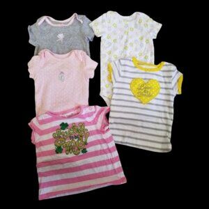 * Lot of Infant Girls Short Sleeved Tops and Bodysuits Size 12 months